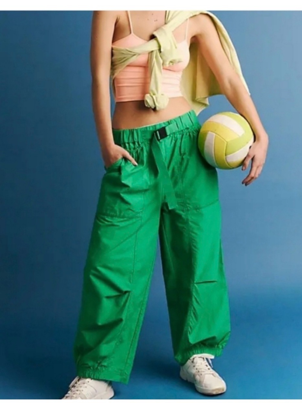 Free People Offsides Pants Green Sheen